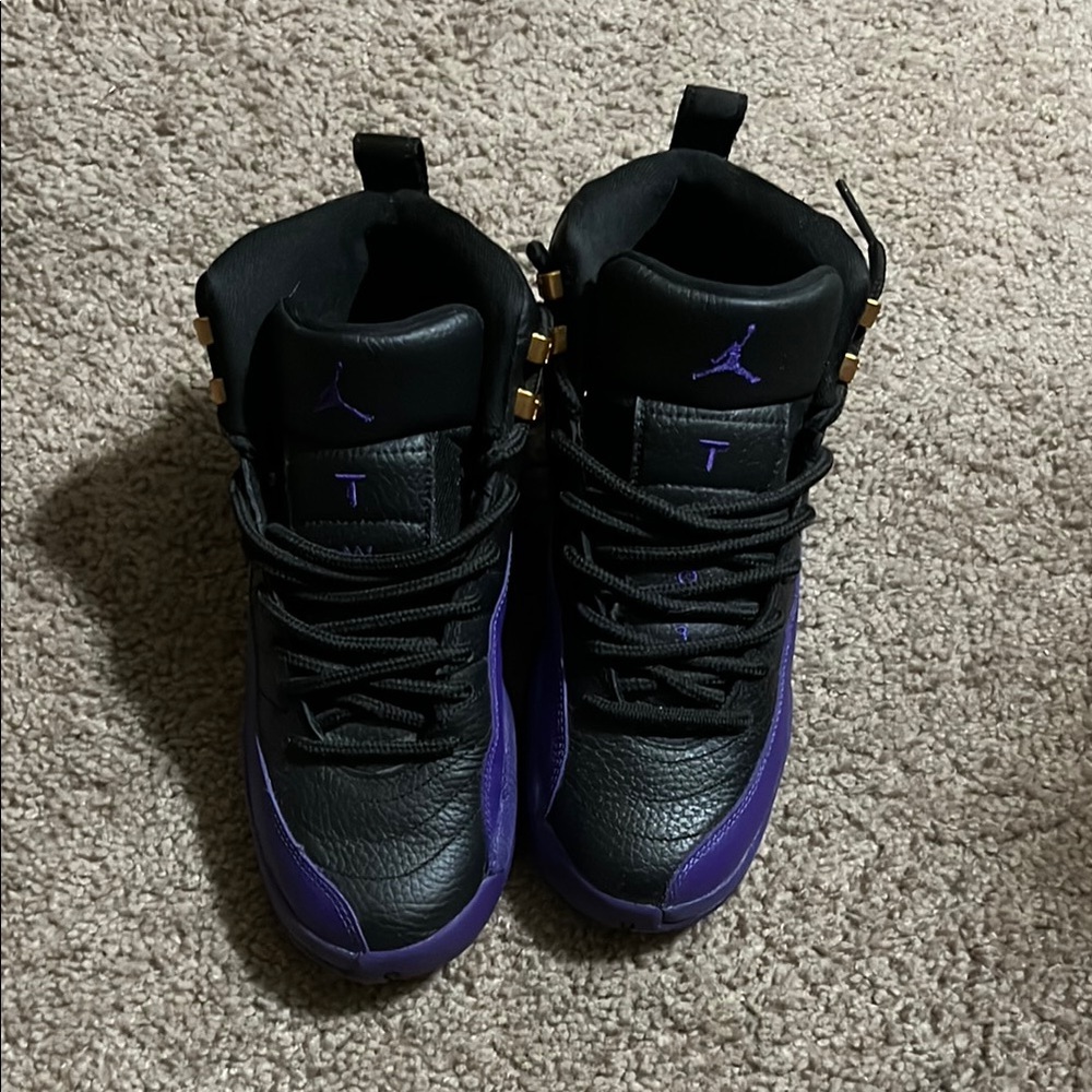 Black and Purple Jordan 4